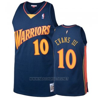 Camiseta Golden State Warriors Tim Hardaway NO 10 2009-10 Hardwood Classics Azul