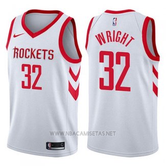 Camiseta Houston Rockets Brandan Wright NO 32 Association 2017-18 Blanco