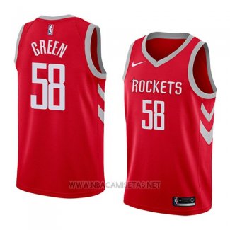 Camiseta Houston Rockets Gerald Green NO 58 Icon 2018 Rojo