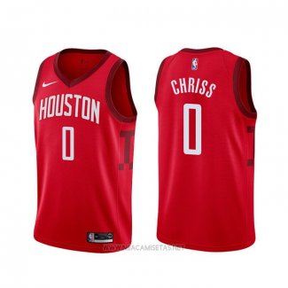 Camiseta Houston Rockets Marquese Chriss NO 0 Earned Rojo