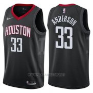 Camiseta Houston Rockets Ryan Anderson NO 33 Statement 2017-18 Negro