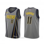 Camiseta Indiana Pacers Domantas Sabonis NO 11 Ciudad Gris