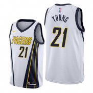 Camiseta Indiana Pacers Thaddeus Young NO 21 Earned Edition Blanco
