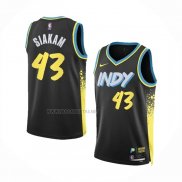 Camiseta Indiana Pacers Pascal Siakam NO 43 Ciudad 2023-24 Negro