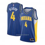 Camiseta Indiana Pacers Victor Oladipo NO 4 Ciudad 2020-21 Azul