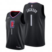 Camiseta Los Angeles Clippers Reggie Jackson NO 1 Statement 2019-20 Negro