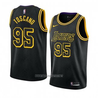 Camiseta Los Angeles Lakers Juan Toscano-Anderson NO 95 Mamba 2021-22 Negro