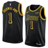 Camiseta Los Angeles Lakers Kentavious Caldwell-Pope NO 1 Ciudad 2018 Negro