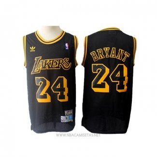 Camiseta Los Angeles Lakers Kobe Bryant NO 24 Retro Negro
