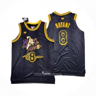 Camiseta Los Angeles Lakers Kobe Bryant NO 8 Black Mamba Snakeskin Negro