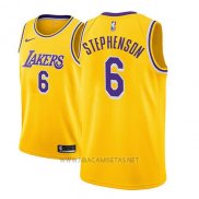 Camiseta Los Angeles Lakers Lance Stephenson NO 6 Icon 2018-19 Oro