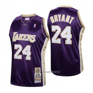 Camiseta Los Angeles Lakers LeBron James NO 24 Hardwood Classics Hall Of Fame 2020 Violeta