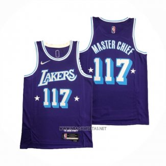 Camiseta Los Angeles Lakers x X-BOX Master Chief NO 117 Violeta