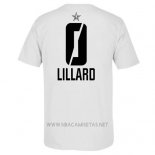 Camiseta Manga Corta Damian Lillard All Star 2019 Portland Trail Blazers Blanco