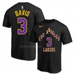 Camiseta Manga Corta Los Angeles Lakers Anthony Davis Ciudad 2023-24 Negro