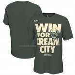 Camiseta Manga Corta Milwaukee Bucks 2025 NBA Playoffs Verde