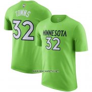 Camiseta Manga Corta Minnesota Timberwolves Karl-Anthony Towns Statement Verde