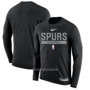 Camiseta Manga Larga San Antonio Spurs Practice Performance 2022-23 Negro