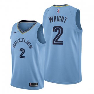 Camiseta Memphis Grizzlies Delon Wright NO 2 Statement Azul