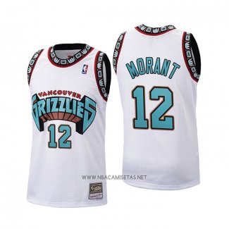 Camiseta Memphis Grizzlies Ja Morant NO 12 Historic Retro Blanco