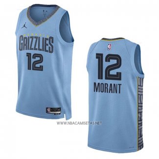 Camiseta Memphis Grizzlies Ja Morant NO 12 Statement 2022-23 Azul