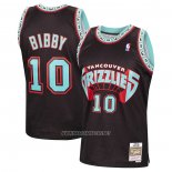 Camiseta Memphis Grizzlies Mike Bibby NO 10 Mitchell & Ness 1998-99 Negro