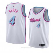 Camiseta Miami Heat Briante Weber NO 4 Ciudad 2018 Blanco