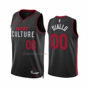 Camiseta Miami Heat Cheick Diallo NO 00 Ciudad 2023-24 Negro