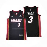 Camiseta Miami Heat Dwyane Wade NO 3 Icon 2024-25 Negro
