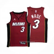 Camiseta Miami Heat Dwyane Wade NO 3 Statement 2020-21 Rojo