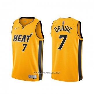 Camiseta Miami Heat Goran Dragic NO 7 Earned 2020-21 Oro