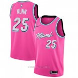 Camiseta Miami Heat Kendrick Nunn NO 25 Earned 2018-19 Rosa