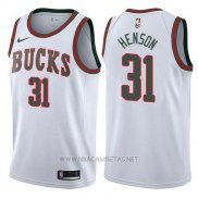 Camiseta Milwaukee Bucks John Henson NO 31 Return To The Mecca Classic 2017-18 Blanco