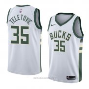 Camiseta Milwaukee Bucks Mirza Teletovic NO 35 Association 2018 Blanco