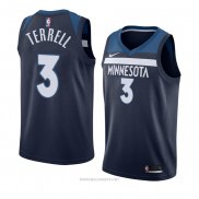 Camiseta Minnesota Timberwolves Jarojo Terrell NO 3 Icon 2017-18 Azul