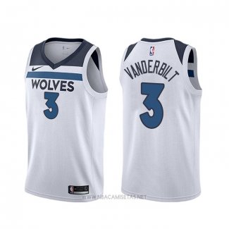 Camiseta Minnesota Timberwolves Jarred Vanderbilt NO 3 Association Blanco