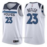 Camiseta Minnesota Timberwolves Jimmy Butler NO 23 2017-18 Blanco