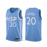 Camiseta Minnesota Timberwolves Josh Okogie NO 20 Ciudad 2019-20 Azul