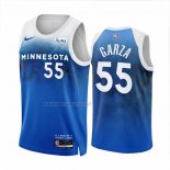 Camiseta Minnesota Timberwolves Luka Garza NO 55 Ciudad 2023-24 Azul