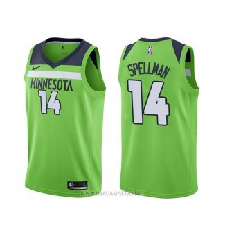 Camiseta Minnesota Timberwolves Omari Spellman NO 14 Statement Verde