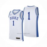 Camiseta NCAA Duke Blue Devils NO 1 Blanco