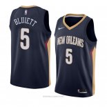 Camiseta New Orleans Pelicans Trevon Bluiett NO 5 Icon 2017-18 Azul