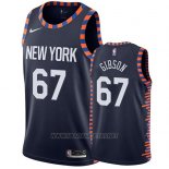 Camiseta New York Knicks Knicks Taj Gibson NO 67 Ciudad 2019 Azul