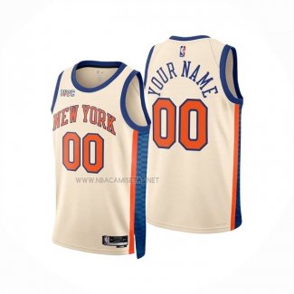 Camiseta New York Knicks Personalizada Ciudad 2025-26 Crema