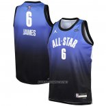 Camiseta Nino All Star 2023 Boston Celtics LeBron James NO 6 Azul
