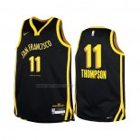 Camiseta Nino Golden State Warriors Klay Thompson NO 11 Ciudad 2023-24 Negro