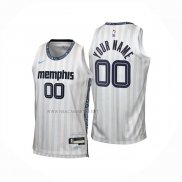 Camiseta Nino Memphis Grizzlies Personalizada Ciudad 2025-26 Blanco