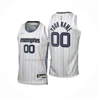 Camiseta Nino Memphis Grizzlies Personalizada Ciudad 2025-26 Blanco