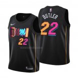 Camiseta Nino Miami Heat Jimmy Butler NO 22 2021-22 Ciudad Negro