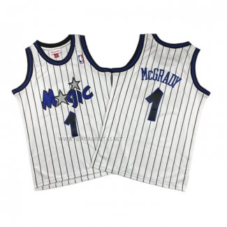 Camiseta Nino Orlando Magic Tracy McGrady NO 1 Mitchell & Ness 2003-04 Blanco